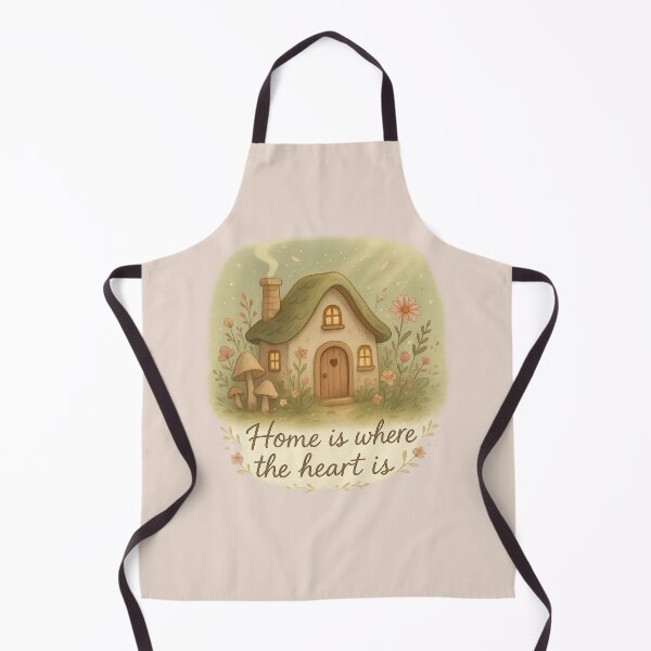 Item preview, Home is Where the Heart Is – Cottagecore Whimsical Cottage Art designed and sold by Bratak.