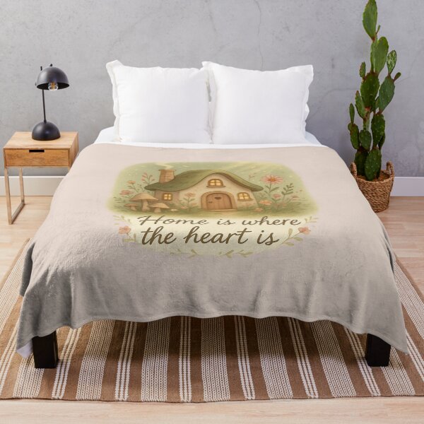 Item preview, Home is Where the Heart Is – Cottagecore Whimsical Cottage Art designed and sold by Bratak.