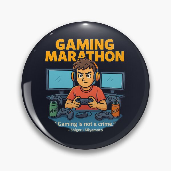 Item preview, Gaming Marathon – Gamer Lifestyle Illustration designed and sold by Bratak.