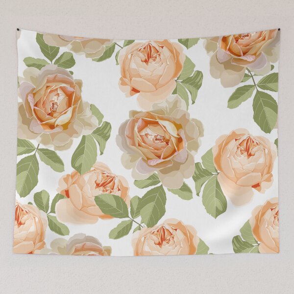 Item preview, Illustration roses and leaves garden background. designed and sold by MatyKotiv.