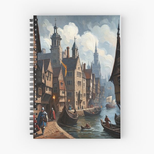 Item preview,  Medieval city streets painting art designed and sold by Vintage Designs +.