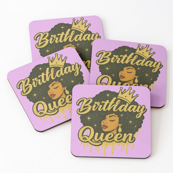 Item preview, "Birthday Queen" Afro Woman Gold Crown designed and sold by Ms.Ranty.