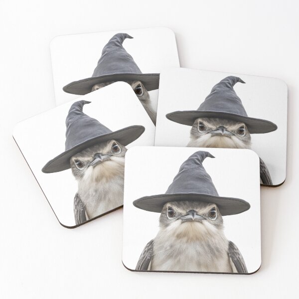 Item preview, Northern Mockingbird Wearing Halloween Witch Hat designed and sold by LazyOwlStore.