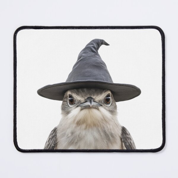 Item preview, Northern Mockingbird Wearing Halloween Witch Hat designed and sold by LazyOwlStore.