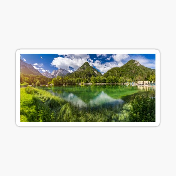 Item preview, Jasna lake with beautiful mountains. Nature scenery in Triglav national park. Location: Triglav national park. Kranjska Gora, Slovenia, Europe. Mountain lake Jasna in Krajsnka Gora, Slovenia.  designed and sold by Framed Horizons.