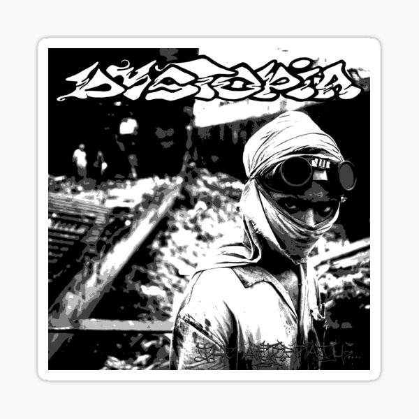 Item preview, Dystopia The Aftermath (Black & White 2) | Sludge Crust Punk Doom Metal designed and sold by TheSmartChicken.