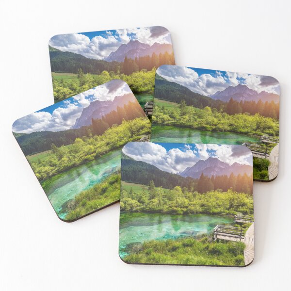Item preview, Wonderful view of Zelenci nature reserve in Slovenia. Nature reserve Zelenci, Krajnska Gora, Slovenia, Europe. Lake and forest in Zelenci Springs, Kranjska Gora, Upper Carniola, Slovenia. designed and sold by Framed Horizons.