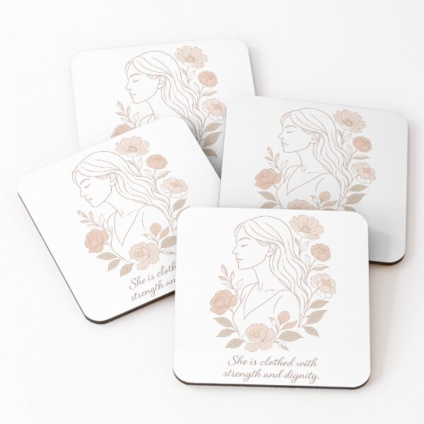Item preview, Proverbs 31:25 – She is Clothed with Strength and Dignity Line Art  designed and sold by Luxe & Lovely Finds.