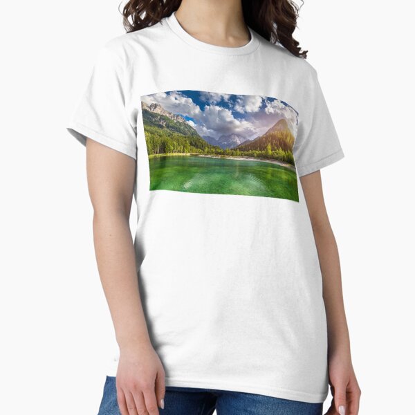 Item preview, Jasna lake with beautiful mountains. Nature scenery in Triglav national park. Location: Triglav national park. Kranjska Gora, Slovenia, Europe. Mountain lake Jasna in Krajsnka Gora, Slovenia.  designed and sold by Framed Horizons.