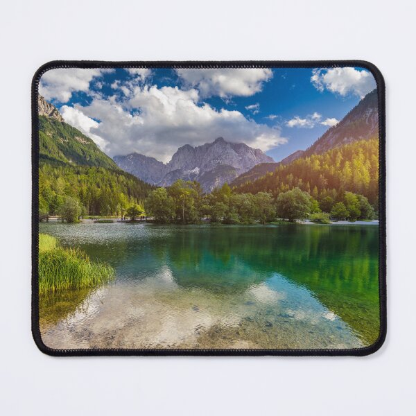 Item preview, Great nature scenery in Slovenian Alps. Incredible summer landscape on Jasna lake. Triglav national park. Kranjska Gora, Slovenia. Mountain lake Jasna in Krajsnka Gora, Slovenia. designed and sold by Framed Horizons.