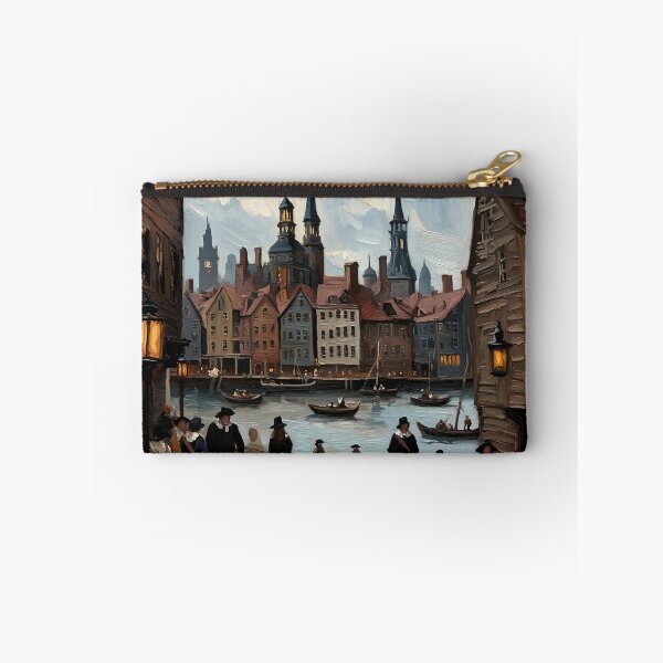 Item preview, Medieval city streets painting art designed and sold by Vintage Designs +.