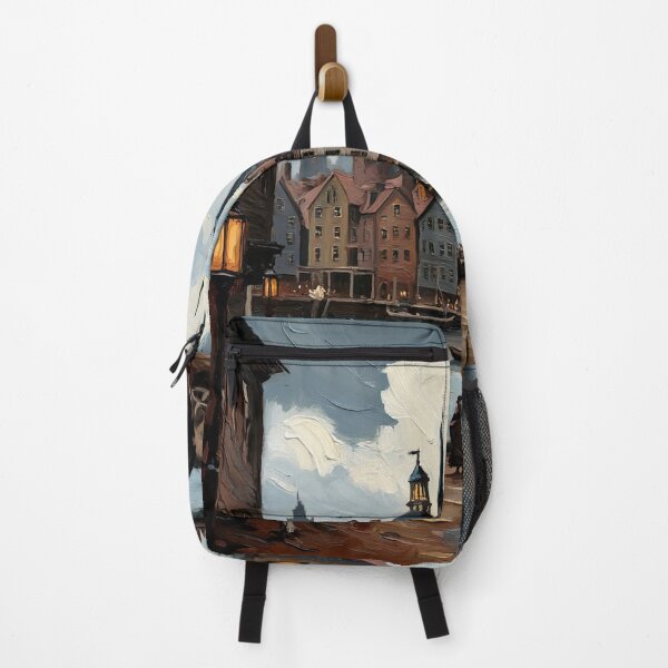 Item preview, Medieval city streets painting art designed and sold by Vintage Designs +.