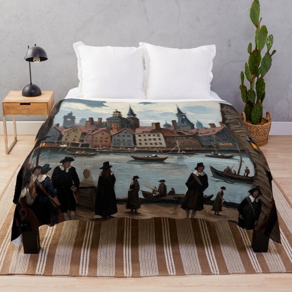 Item preview, Medieval city streets painting art designed and sold by Vintage Designs +.