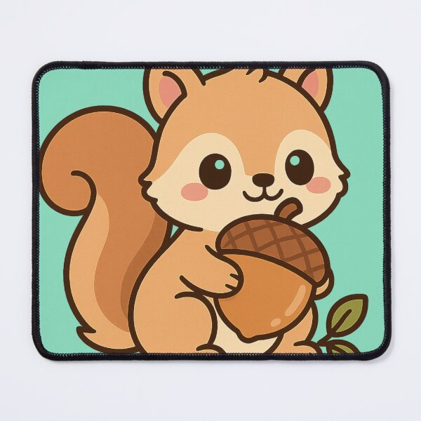 Item preview, Cute Squirrel with Acorn – Kawaii Forest Treat designed and sold by neopeIina.