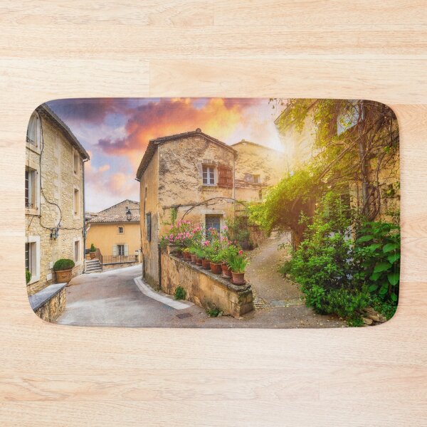 Item preview, Menerbes village in Provence on a summer day, France, Luberon, Vaucluse. Village of Menerbes, the village and the Luberon mountains also called the most beautiful village of Luberon, France, Provence. designed and sold by Framed Horizons.