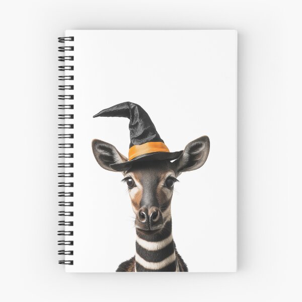 Item preview, Okapi Wearing Halloween Witch Hat designed and sold by LazyOwlStore.