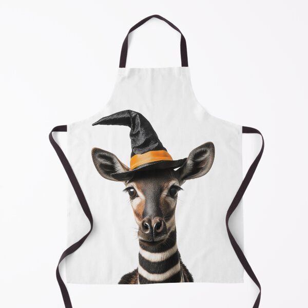 Item preview, Okapi Wearing Halloween Witch Hat designed and sold by LazyOwlStore.