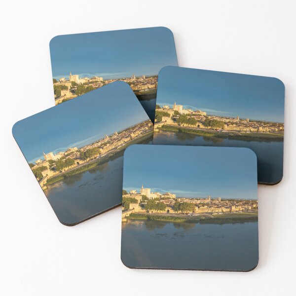 Item preview, Beautiful view of Avignon with famous bridge Saint-Benezet, medieval architecture along the Rhone River in Avignon, France. The Pont Saint Benezet and the Papal palace in Avignon, South France. designed and sold by Framed Horizons.