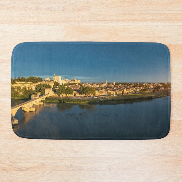 Item preview, Beautiful view of Avignon with famous bridge Saint-Benezet, medieval architecture along the Rhone River in Avignon, France. The Pont Saint Benezet and the Papal palace in Avignon, South France. designed and sold by Framed Horizons.