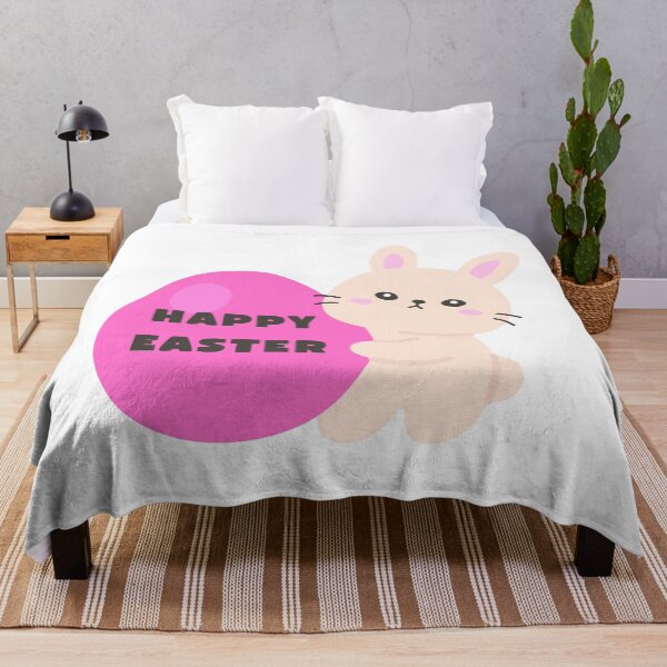 Artikelvorschau, Rosa Eierhase – Frohe Ostern Kawaii Sticker entworfen und verkauft von BubiStudio.