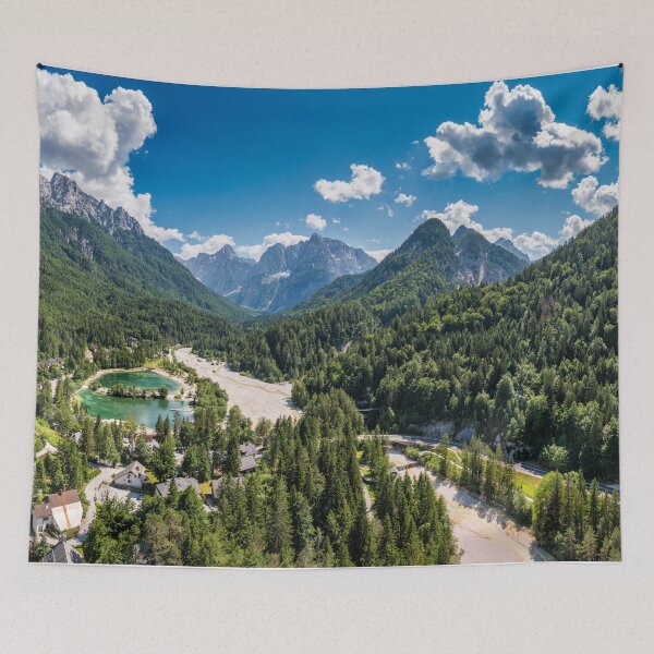 Item preview, Jasna lake with beautiful mountains. Nature scenery in Triglav national park. Location: Triglav national park. Kranjska Gora, Slovenia, Europe. Mountain lake Jasna in Krajsnka Gora, Slovenia.  designed and sold by Framed Horizons.