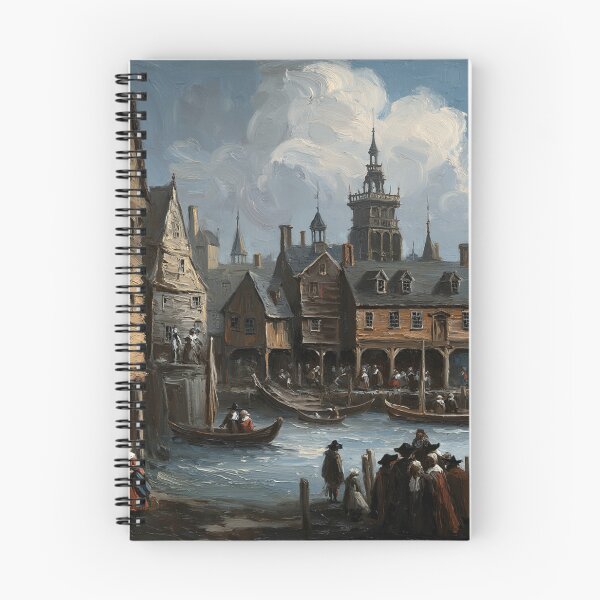 Item preview,  Medieval city streets painting art designed and sold by Vintage Designs +.