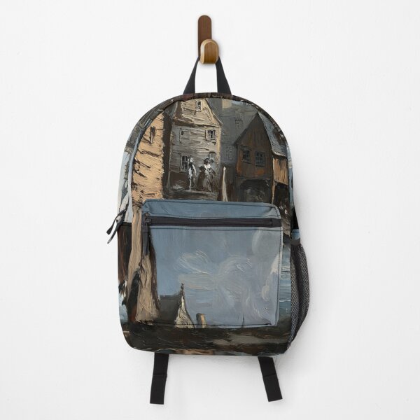 Item preview, Medieval city streets painting art designed and sold by Vintage Designs +.