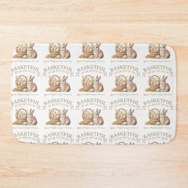 Artikelvorschau, Vintage Osterhase mit Blumen, Osterkorb und Osterei entworfen und verkauft von Coolparrotgirl.