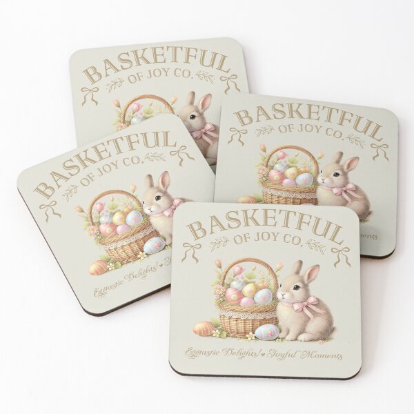 Artikelvorschau, Vintage Osterhase mit Blumen, Osterkorb und Osterei entworfen und verkauft von Coolparrotgirl.
