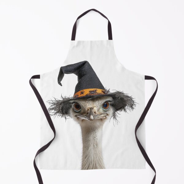 Item preview, Ostrich Wearing Halloween Witch Hat designed and sold by LazyOwlStore.