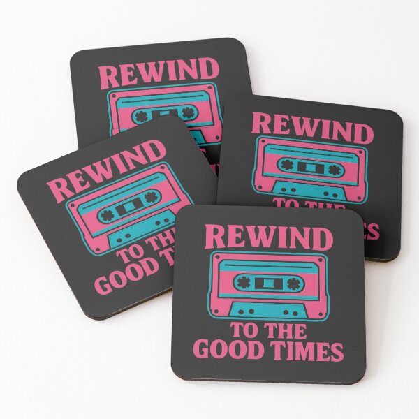Item preview, Rewind to the Good Times – Retro Cassette Tape Neon Throwback designed and sold by Bratak.