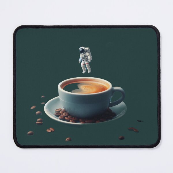 Item preview, Tiny Astronaut Coffee Cup Art - Space Explorer Latte - Sci-Fi Surreal Mug Design designed and sold by Wondrous-Park.