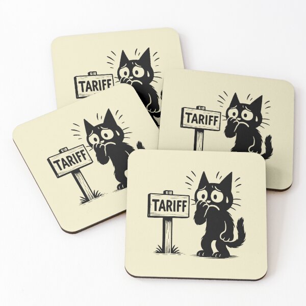 Item preview, Tariff Anxiety: Sad Cat Cartoon designed and sold by zzz888.