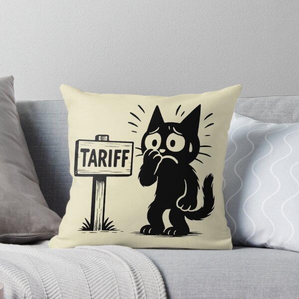 Item preview, Tariff Anxiety: Sad Cat Cartoon designed and sold by zzz888.