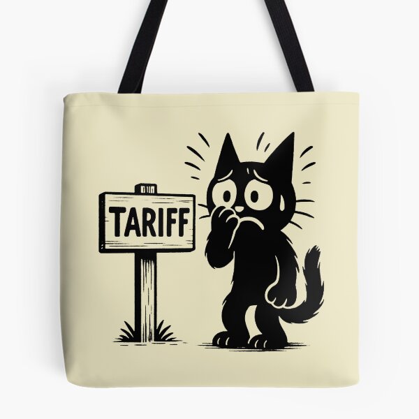 Item preview, Tariff Anxiety: Sad Cat Cartoon designed and sold by zzz888.
