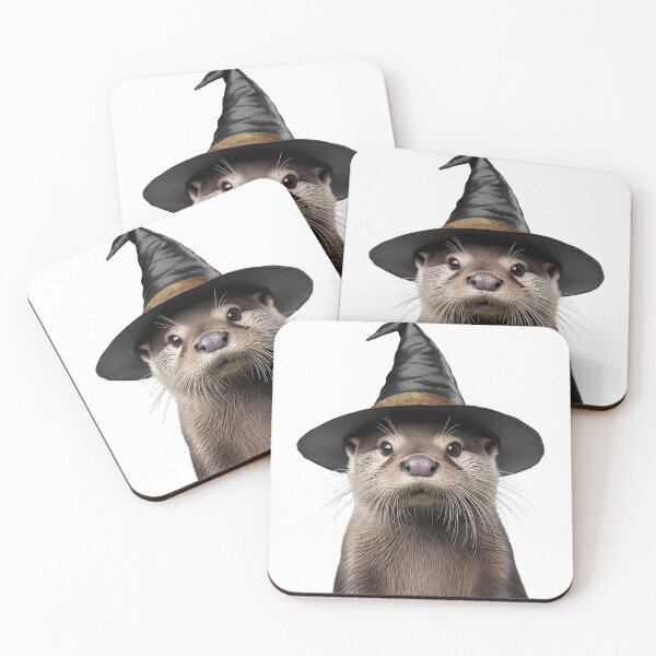 Item preview, Otter Wearing Halloween Witch Hat designed and sold by LazyOwlStore.