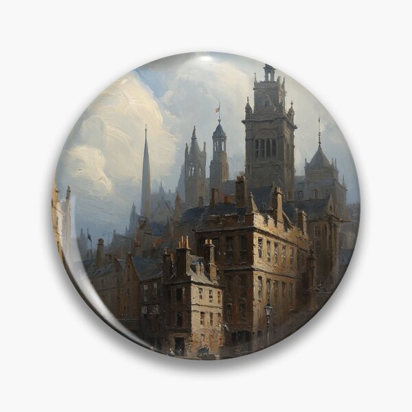 Item preview,  Medieval city streets painting art designed and sold by Vintage Designs +.