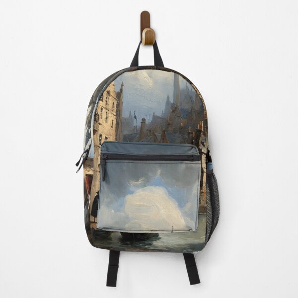 Item preview, Medieval city streets painting art designed and sold by Vintage Designs +.