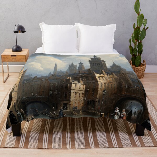 Item preview,  Medieval city streets painting art designed and sold by Vintage Designs +.