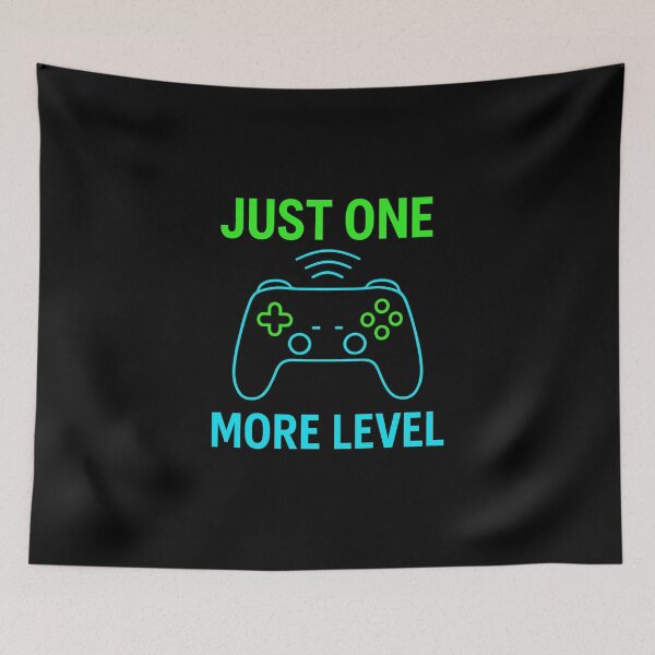 Item preview, Just One More Level – Neon Gamer Controller Art designed and sold by Bratak.