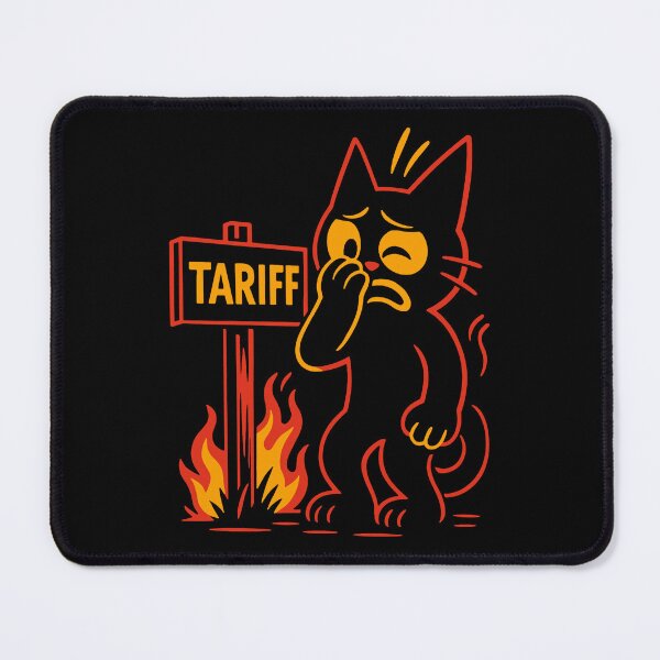Item preview, Tariff Inferno: Distressed Cat Cartoon designed and sold by zzz888.
