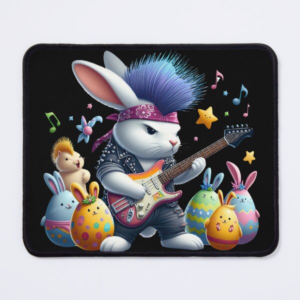Item preview, PUNK Bunny, playing electronic guitar - Easter Edition designed and sold by RWT-Design.