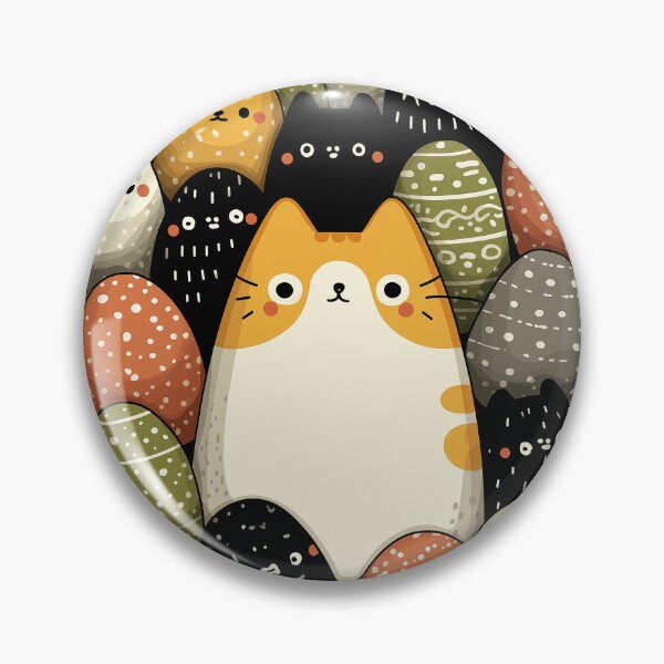 Item preview, Eggstra Cute Easter Cat designed and sold by Bearabilia.