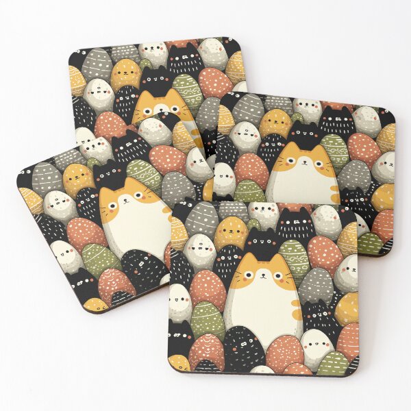Item preview, Eggstra Cute Easter Cat designed and sold by Bearabilia.