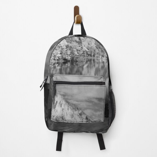 Item preview, Black and White Mountain Lake Landscape Art designed and sold by NickDedidis.
