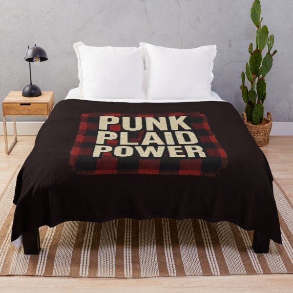 Item preview, Punk Plaid Power – Grunge Red & Black Distressed Design designed and sold by Bratak.