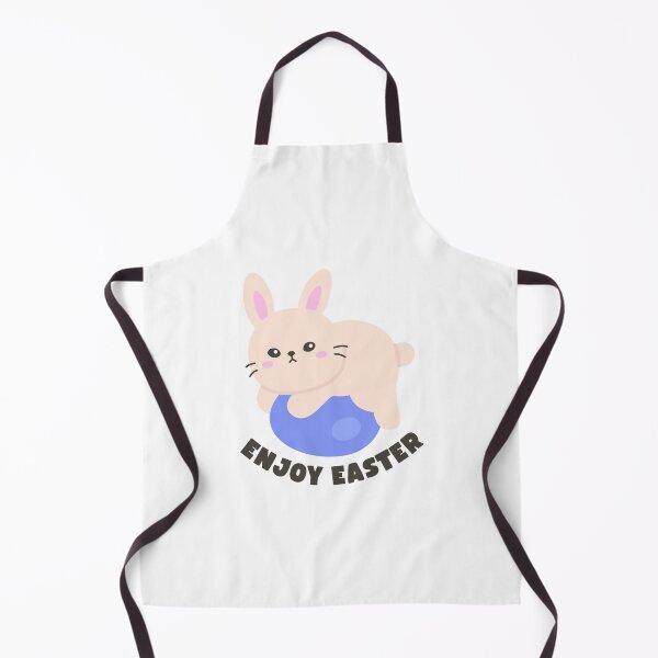 Item preview, Cute Bunny Lying Down with Easter Egg – Adorable Pastel Animal Illustration with “Enjoy Easter” Text designed and sold by BubiStudio.