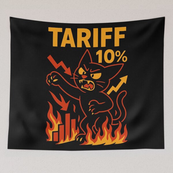 Item preview, 10% Tariff Impact: Economic Stress Cartoon designed and sold by zzz888.