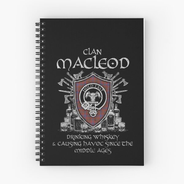 Item preview, Clan MacLeod of Tullibardine drinking whiskey and causing havoc heritage crest tartan plaid designed and sold by Clan1093.