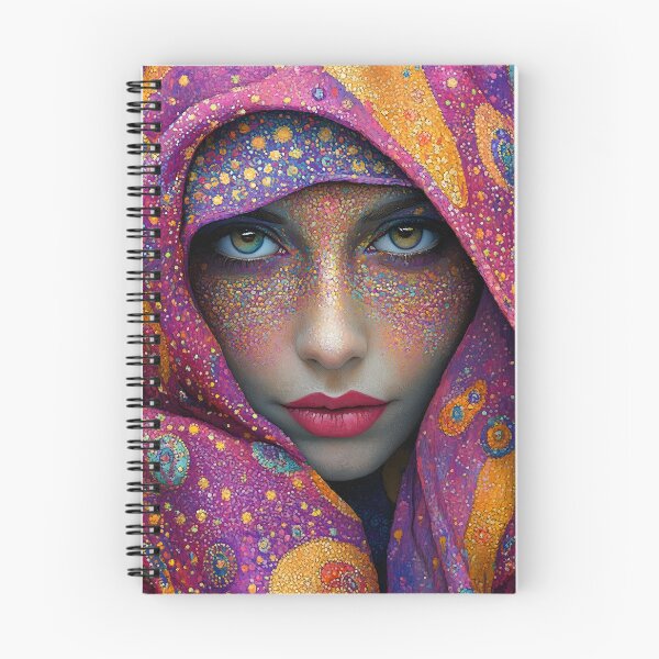 Item preview, Colorful artistic face covered in vibrant patterns designed and sold by Artessie.